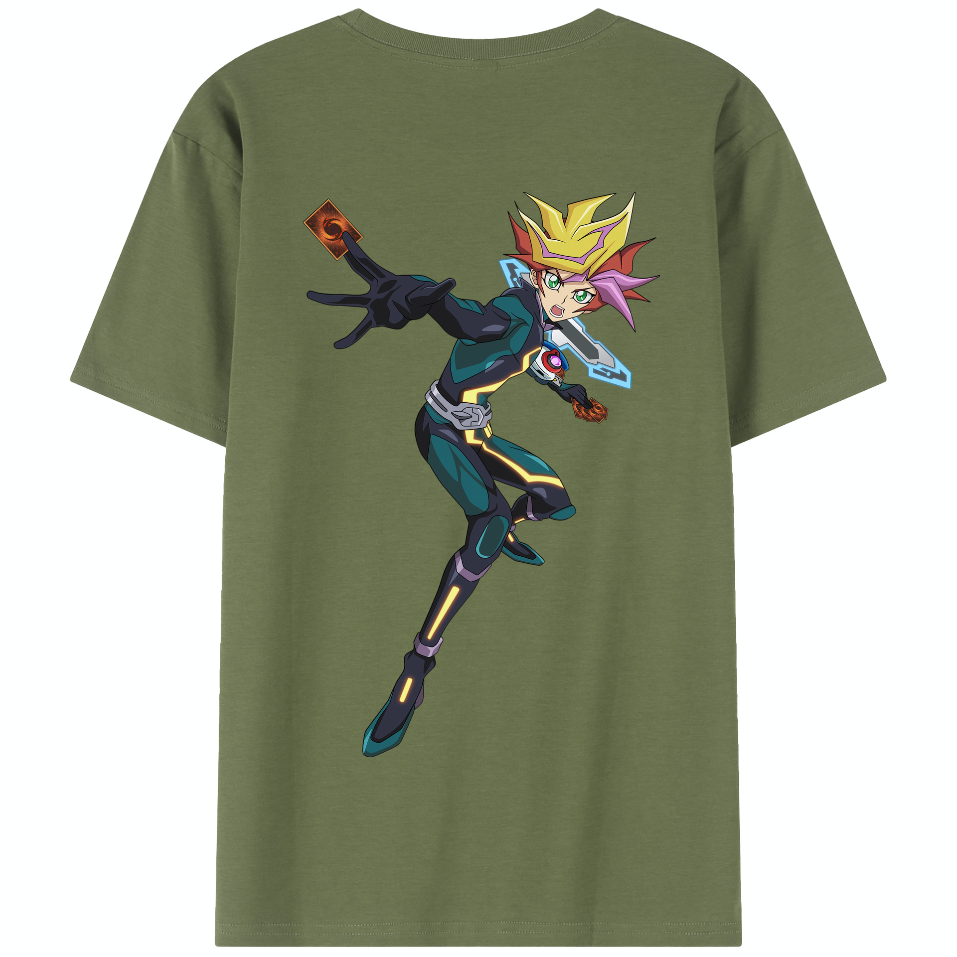 （画像用） 遊☆戯☆王 Yu-Gi-Oh! 綿100％半袖Tシャツ（背面プリント）